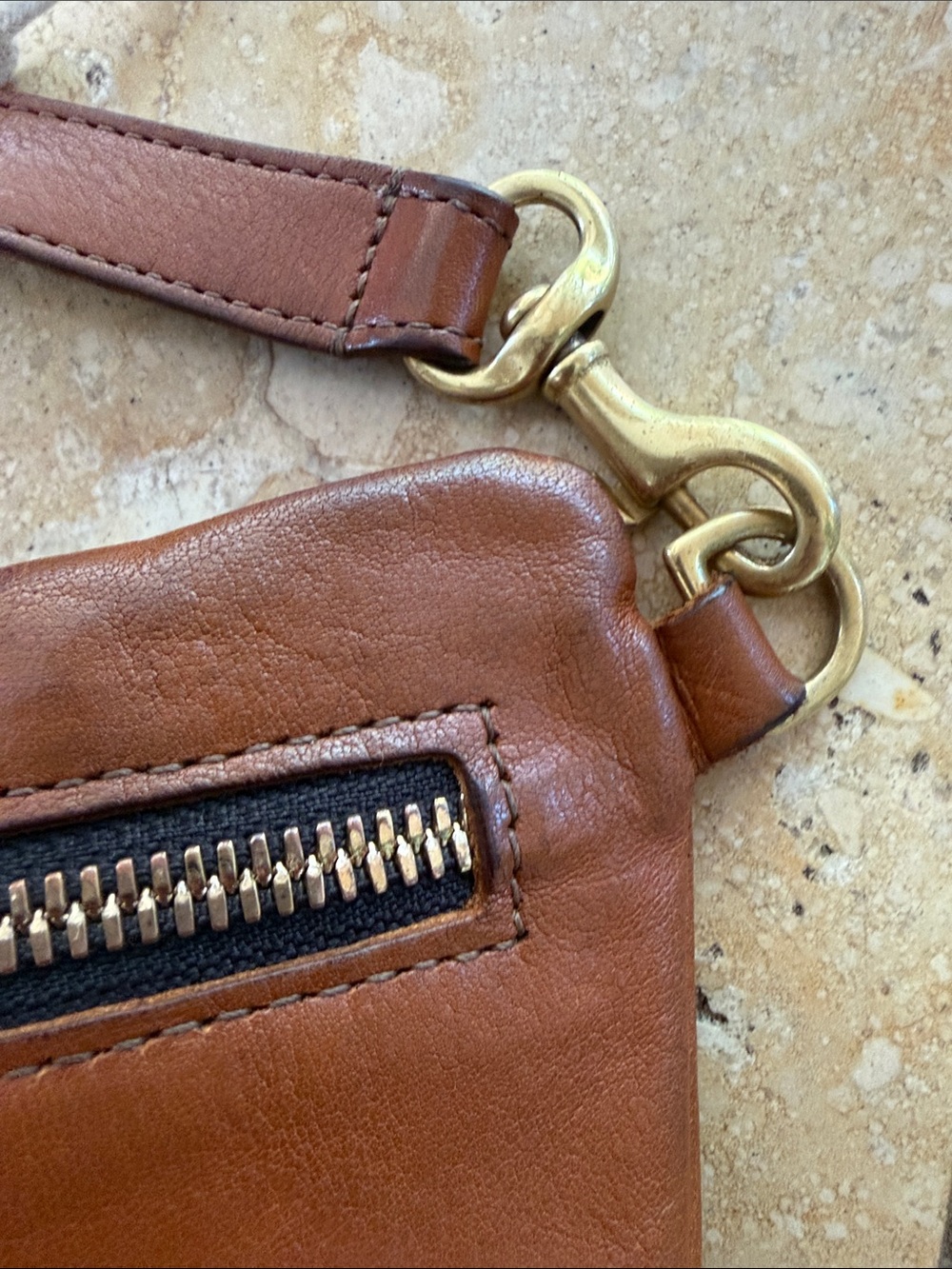 Clare V Grande Fanny Leather Belt Bag Rustic Miel - Picture 5 of 12